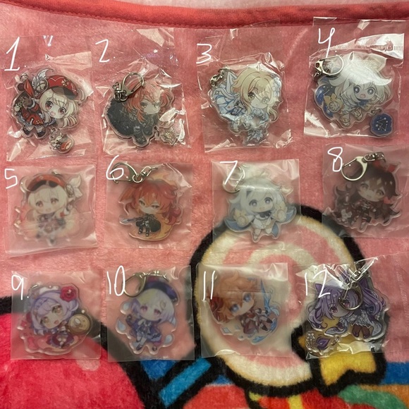 [Genshin Impact Merch Bundle] Cute/Kawaii Character Keycharms - Picture 2 of 8